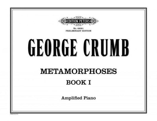 Crumb - Metamorphoses Bk 1 For Amplified Piano Softcover Book (Piano)