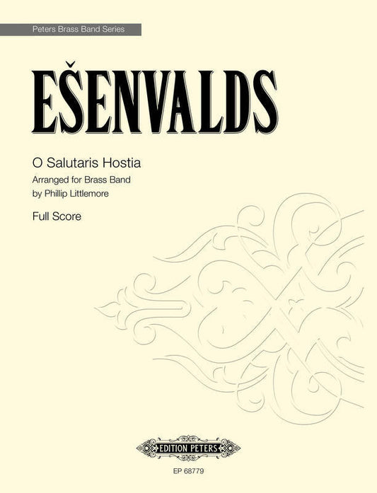 O Salutaris Hostia For Brass Band Full Score Score