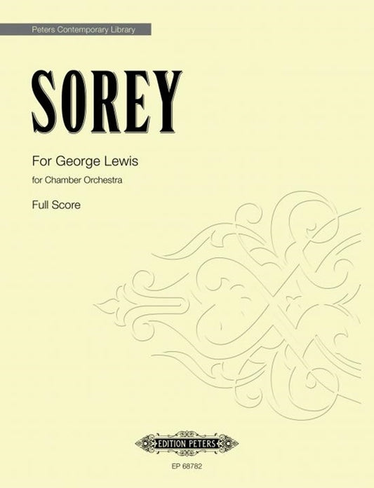 Sorey - For George Lewis Chamber Orchestra Score (Pod) Score
