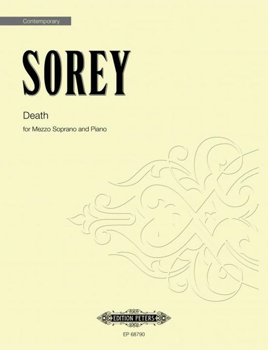 Sorey - Death For Mezzo Soprano/Piano (Pod) Softcover Book (Vocal)