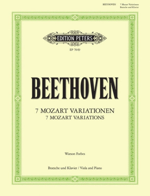Variations 7 Mozart Orig For Vc Arr Forbes Viola (Softcover Book)