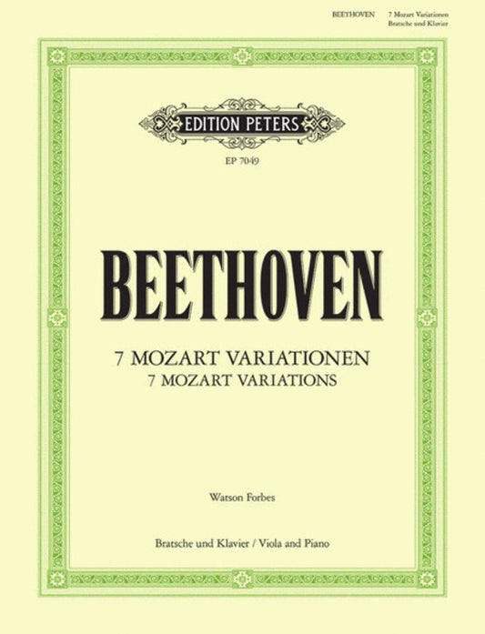 Variations 7 Mozart Orig For Vc Arr Forbes Viola (Softcover Book)