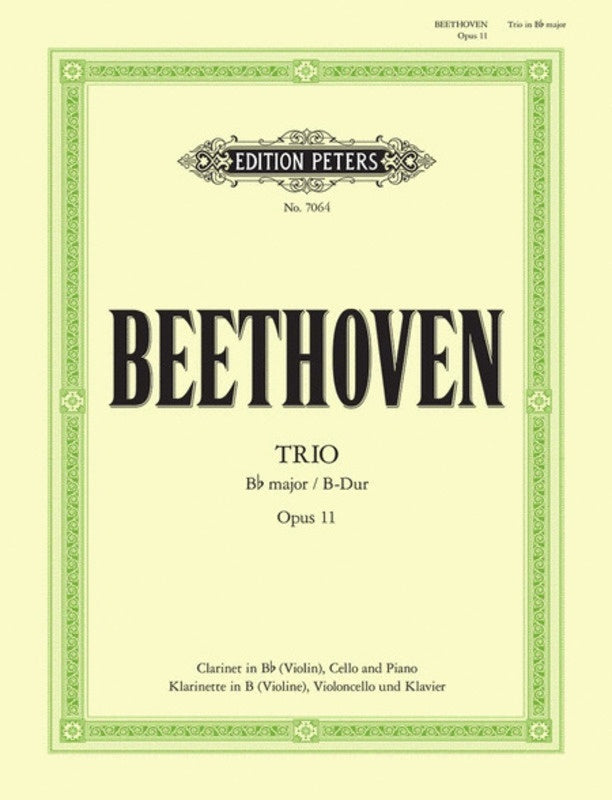 Beethoven - Trio B Flat Op 11 Cla(Violin)/Vc/Piano (Music Score/Parts) Book