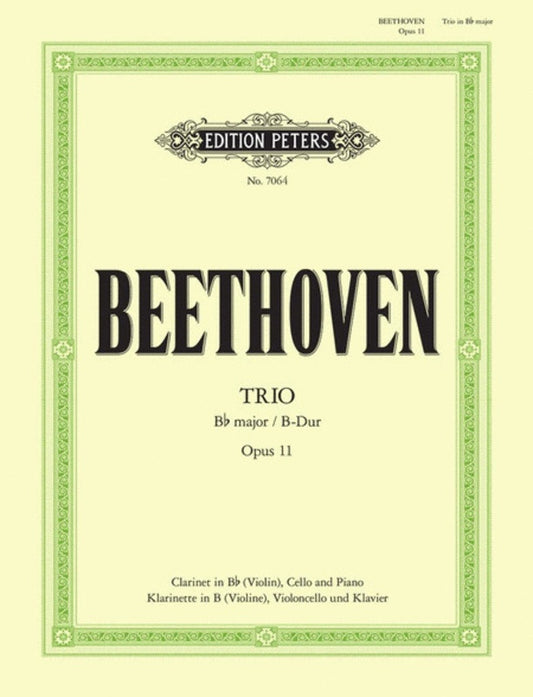 Beethoven - Trio B Flat Op 11 Cla(Violin)/Vc/Piano (Music Score/Parts) Book