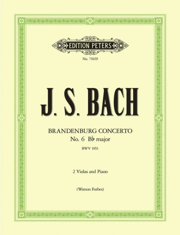 Brandenburg Concerto No 6 Trans Forbes 2Vla/Piano (Softcover Book)