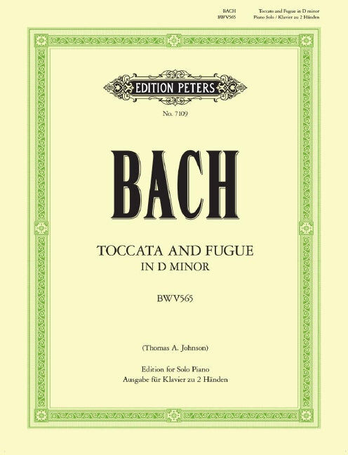 Bach - Toccata & Fugue in Dmin BWV565 Piano Solo arranged by Johnson Peters EP7109