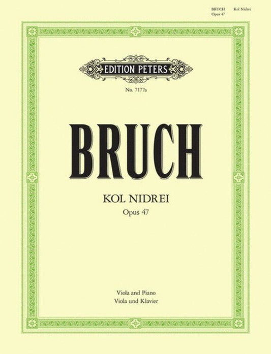Bruch - Kol Nidrei Op. 47 for Viola and Piano by Edition Peters
