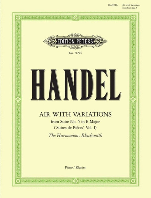 Air With Variations From Suite No 5 (Softcover Book)