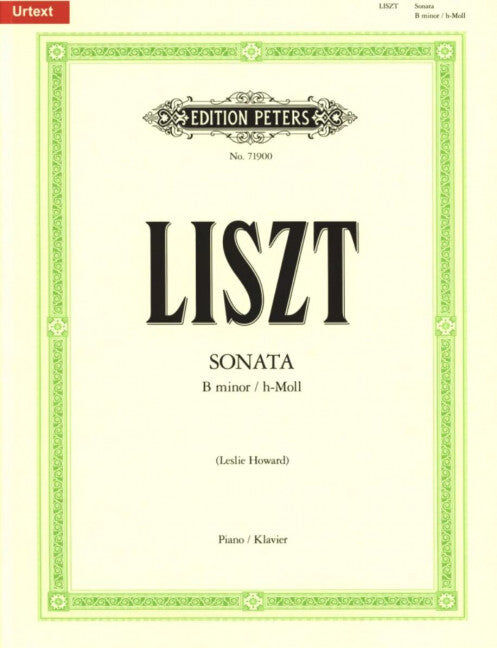 Sonata B Minor by Franz Liszt - Piano Edition Peters Piano Solo EP71900