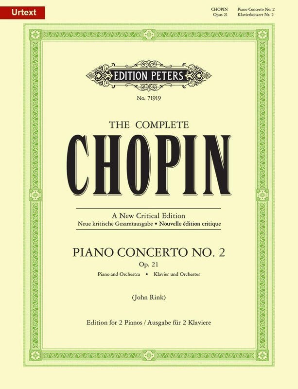 Concerto No 2 Op 21 F Min 2P 4H Ed Rink Urtext (Softcover Book)