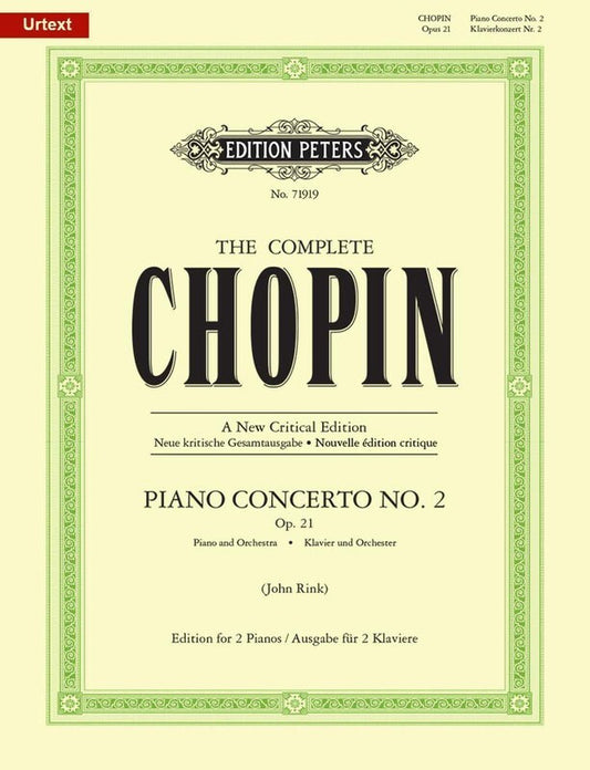 Concerto No 2 Op 21 F Min 2P 4H Ed Rink Urtext (Softcover Book)