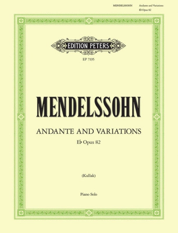 Andante And Variations Op 82 E Flat (Softcover Book)