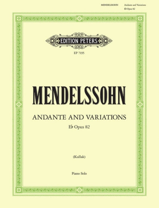 Andante And Variations Op 82 E Flat (Softcover Book)