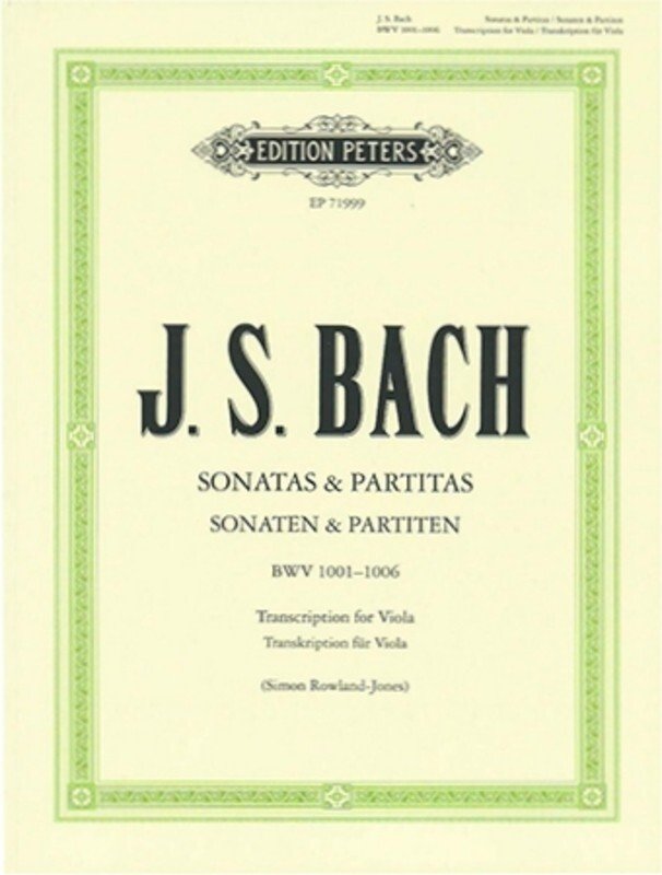 Bach: Sonatas & Partitas BWV 1001–1006 — Viola Solo (Edition Peters)