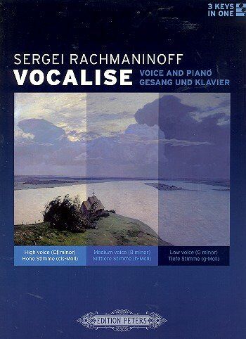 Rachmaninoff - Vocalise Op. 34 No. 14 Voice/Piano 3 Keys in 1 Edition Peters