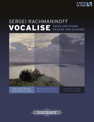 Rachmaninoff Vocalise Op34/14 Vocal/Piano Sheet Music 3 Keys Peters EP72513