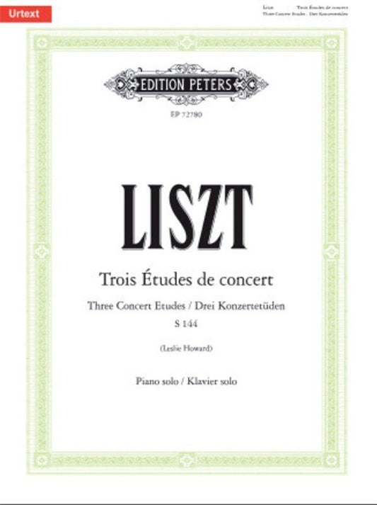 Liszt: 3 Concert Etudes — Piano (Edition Peters)