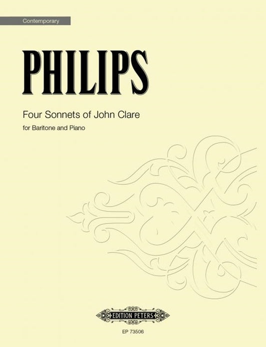 Philips - Four Sonnets Of John Clare Baritone/Piano (Pod) Softcover Book (Vocal)