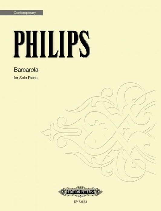 Philips - Barcarola For Solo Piano (Pod) Softcover Book (Piano)