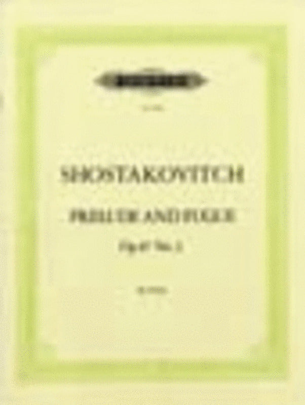 Prelude And Fugue Op 87 No 2 A Min (Softcover Book)