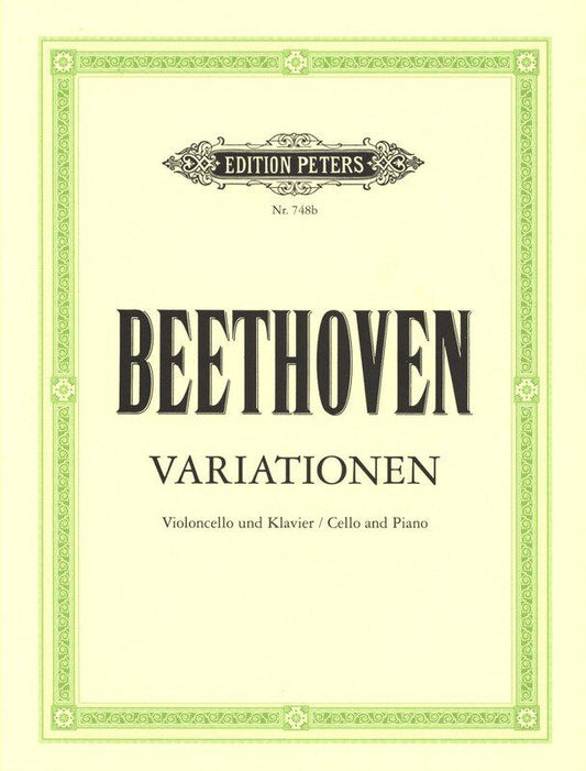 Beethoven Variations for Cello and Piano - Complete Edition, Edition Peters