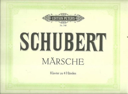 Schubert - Original Marches Piano Duet (Softcover Book)