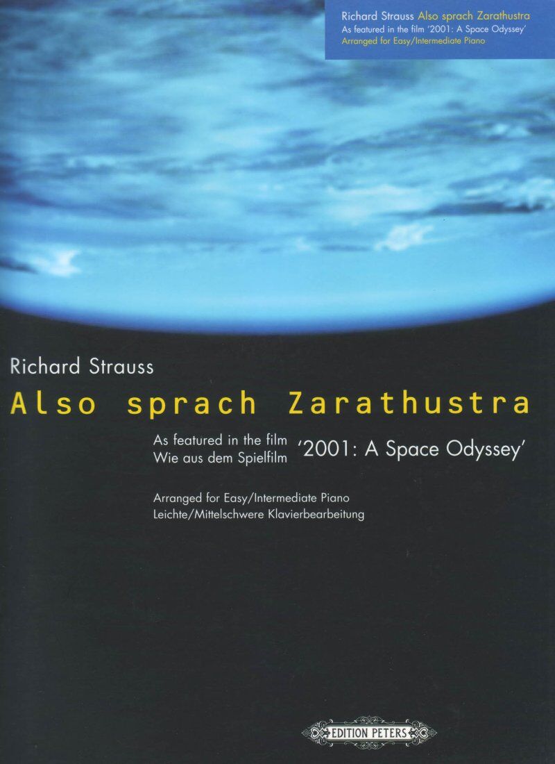 Also Sprach Zarathustra Piano Solo - 2001 A Space Odyssey Theme by Richard Strauss, Arranged by Ian Flint, Edition Peters, 1 Page
