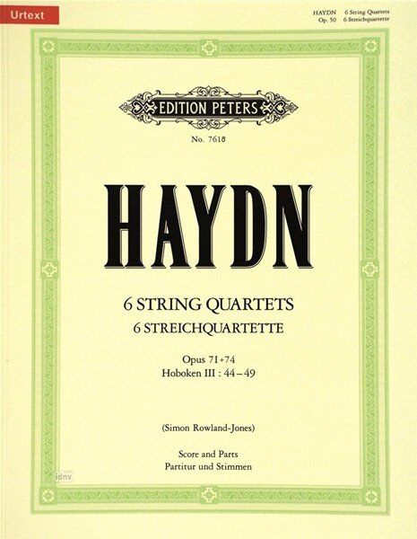 String Quartets Op. 71 & Op. 74 Sc/Pts - Joseph Haydn - Edition Peters
