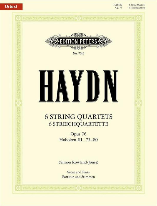 String Quartets 6 Op 76 Score/Parts Urtext (Music Score/Parts) Book
