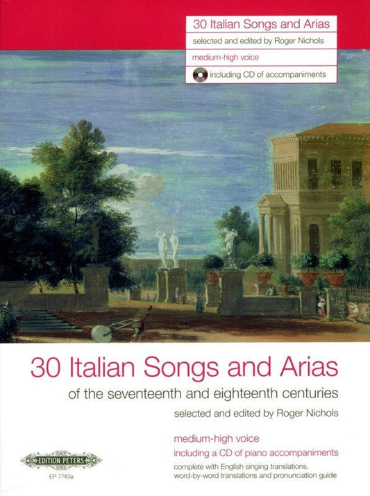 30 Italian Songs and Arias for Medium-High Voice BK/CD