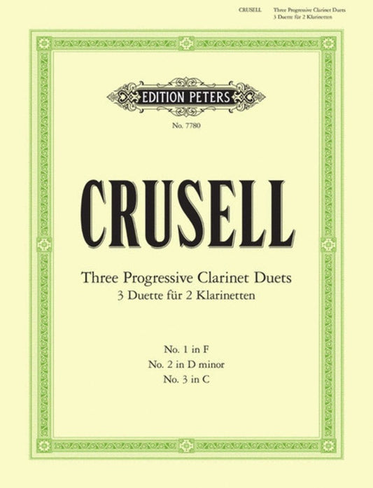 Crusell - 3 Progressive Clarinet Duets (Softcover Book)