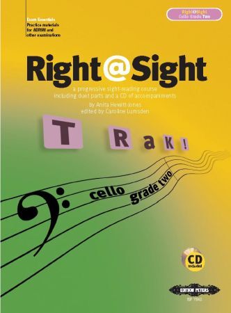 Right@Sight for Cello Grade 2 by Caroline Lumsden - Peters EP7842 Sheet Music with CD Accompaniment