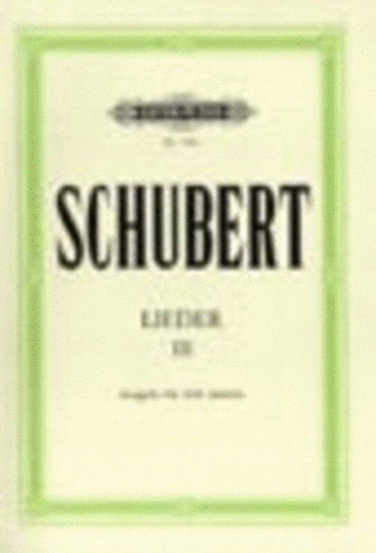 45 Songs Book 3 Vocal Score by Franz Schubert, Edition Peters