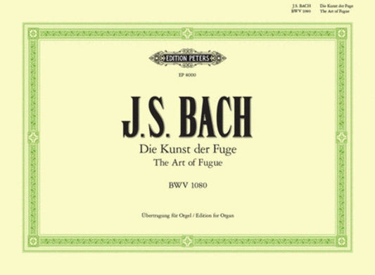 Art Of The Fugue Comp Arr Walcha (Softcover Book)