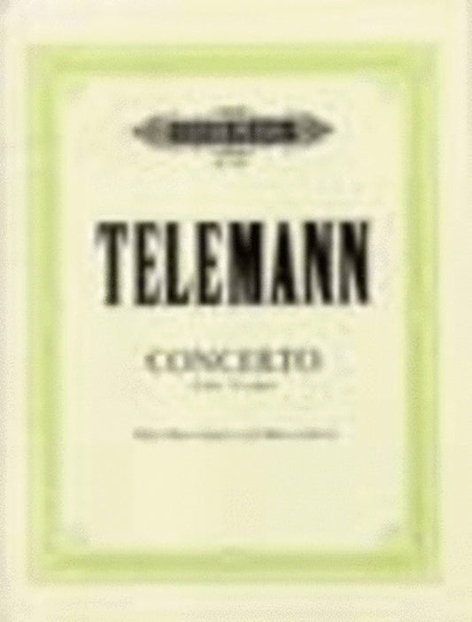Concerto G Flute Oboe Damore Harpsichord Score/Parts Book