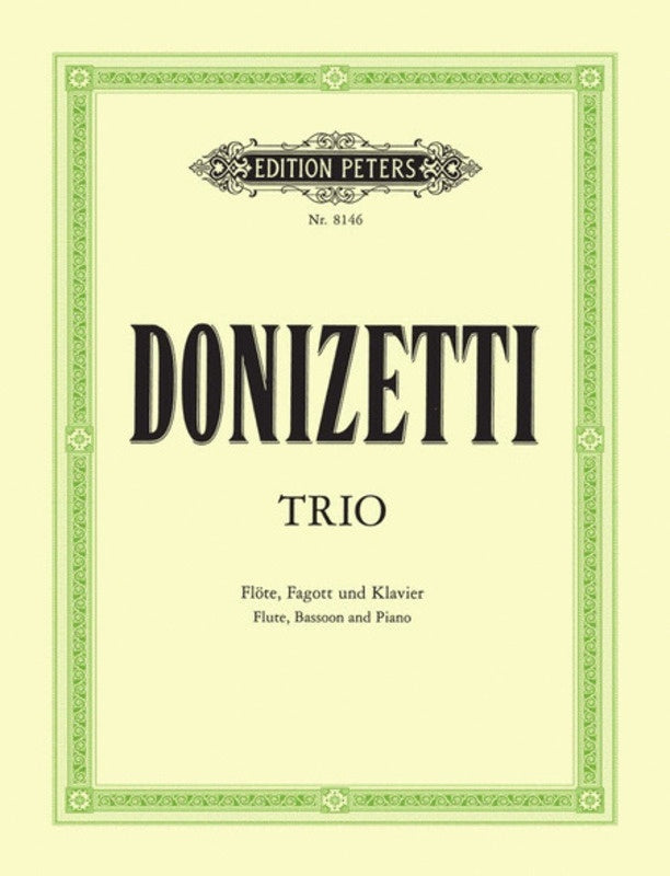 Trio F Flute Bassoon Piano (Music Score/Parts) Book
