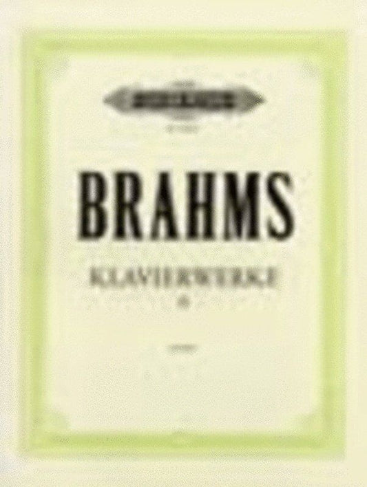 Piano Works Vol. 2: Variations Urtext by Johannes Brahms, Edition Peters, Piano Solo