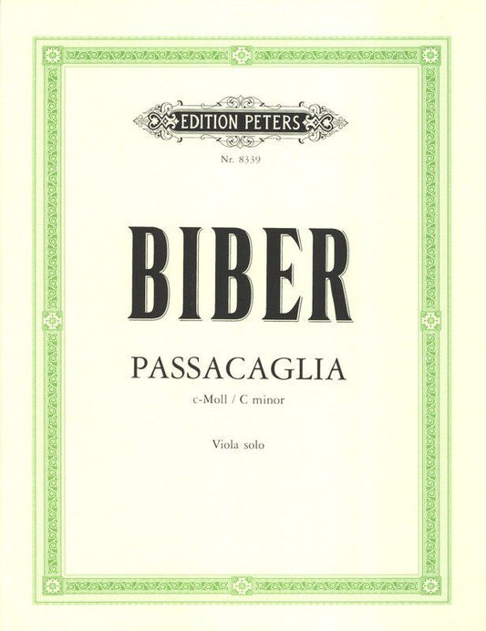 Biber - Passacaglia in C Minor for Viola Solo Arr. Lebermann