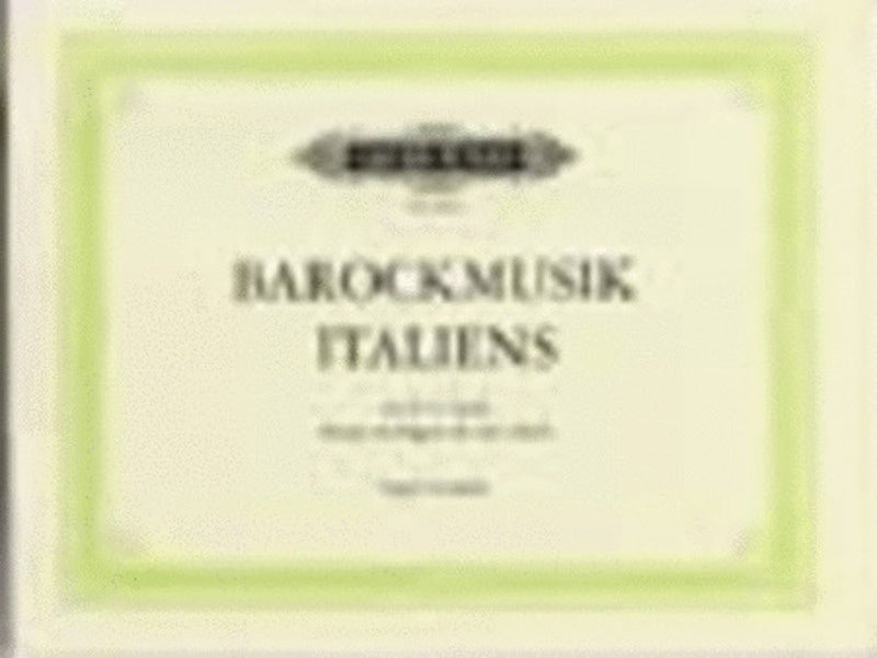 Italian Baroque Music (Softcover Book)