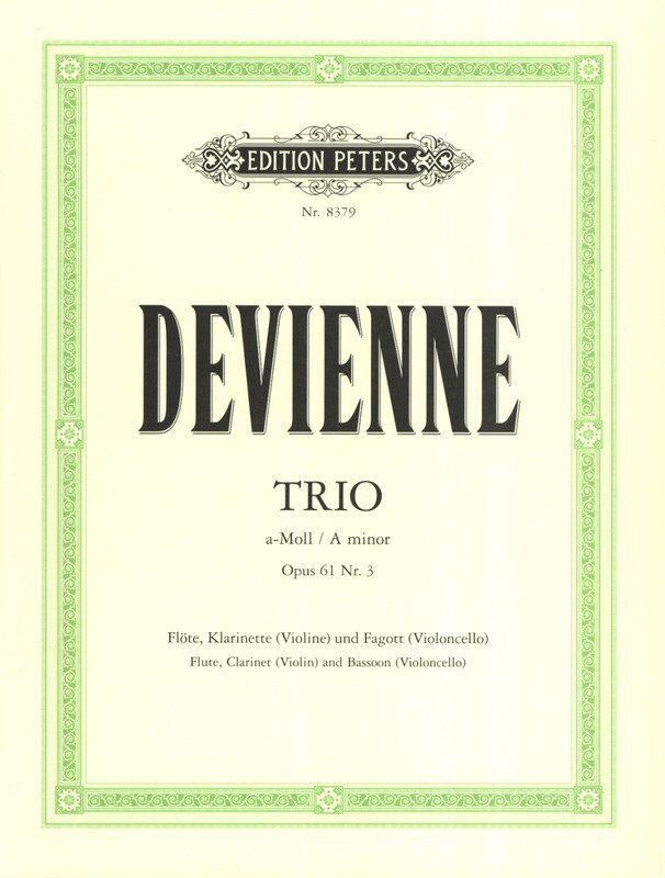Trio Op. 61 No. 3 for Cello, Flute, and Violin by Francois Devienne - Edition Peters