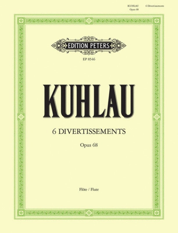 Divertissements 6 Op 68 Flute Solo (Softcover Book)
