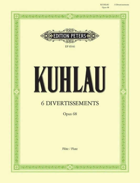 Divertissements 6 Op 68 Flute Solo (Softcover Book)