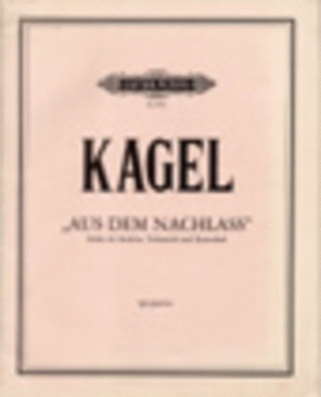 Aus Dem Nachlass Viola Vc Double Bass (Music Score/Parts) Book