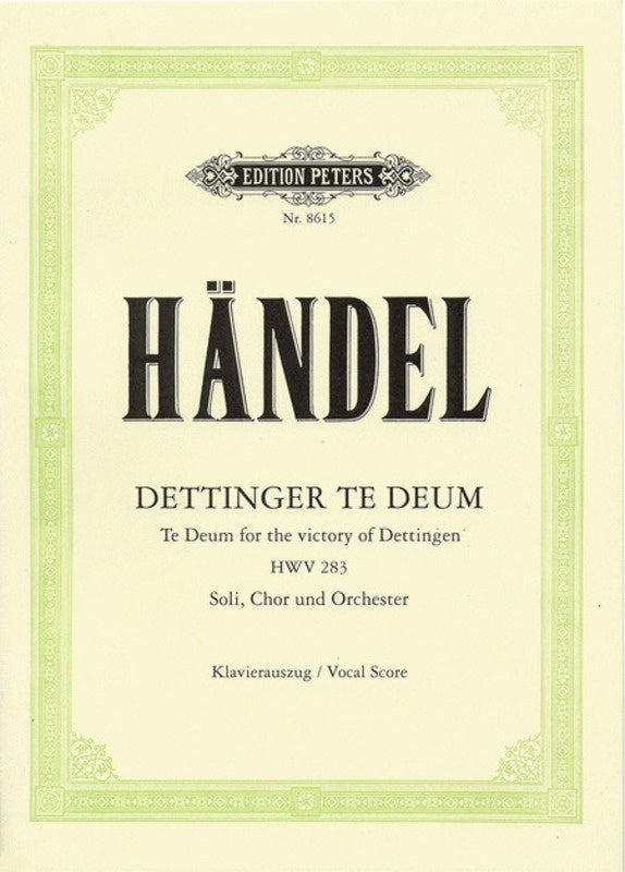 Dettingen Te Deum Ger/Eng (Softcover Book)