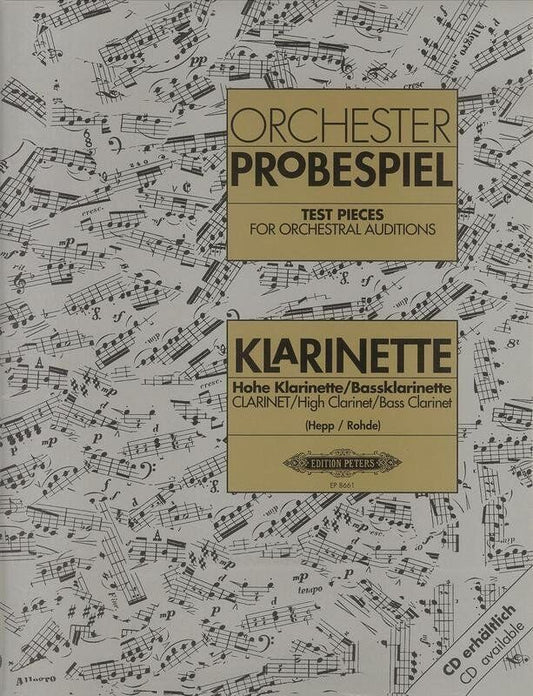 Test Pieces for Orchestral Auditions Clarinet - Edition Peters
