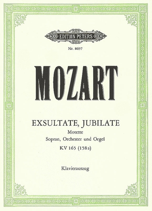 Exsultate Jubilate Kv 165 Sop (Softcover Book)