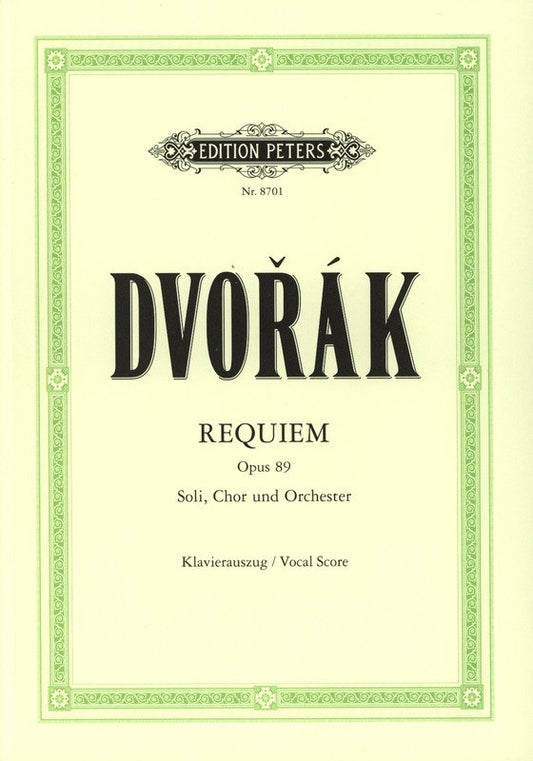 Dvorak: Requiem — Vocal Score (Edition Peters)