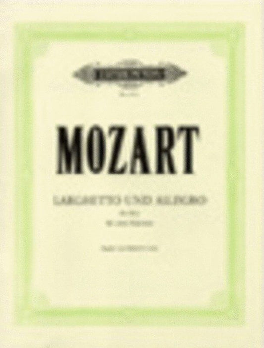 Larghetto and Allegro in E Flat for 2 Pianos 4 Hands by Mozart - Edition Peters