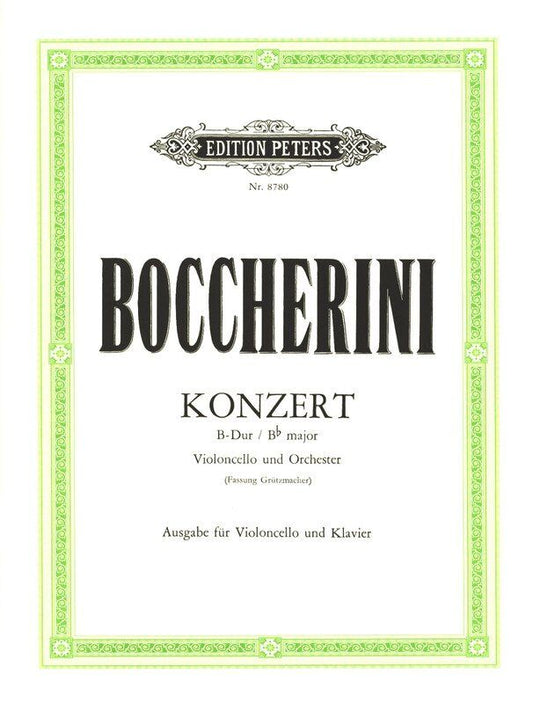 Boccherini Concerto in B Flat Major for Cello and Piano - Edition Peters