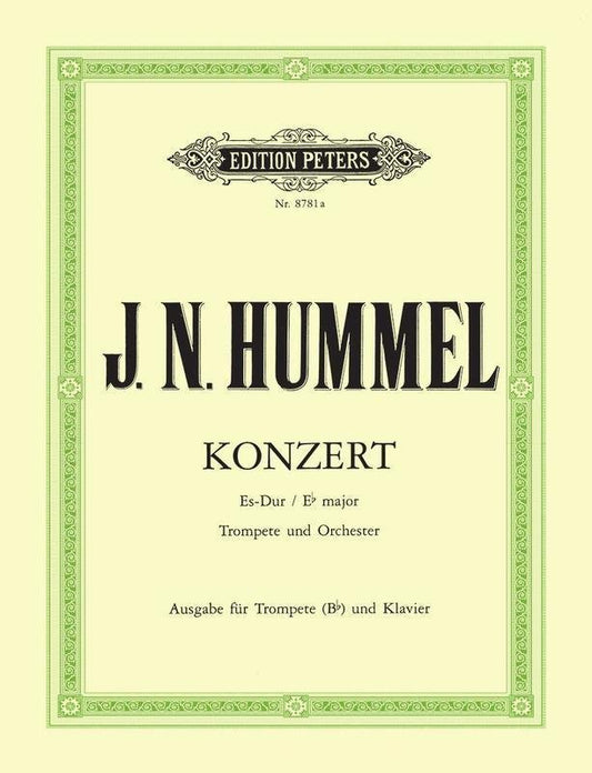 Hummel: Concerto in E Flat — Trumpet & Piano (Edition Peters)